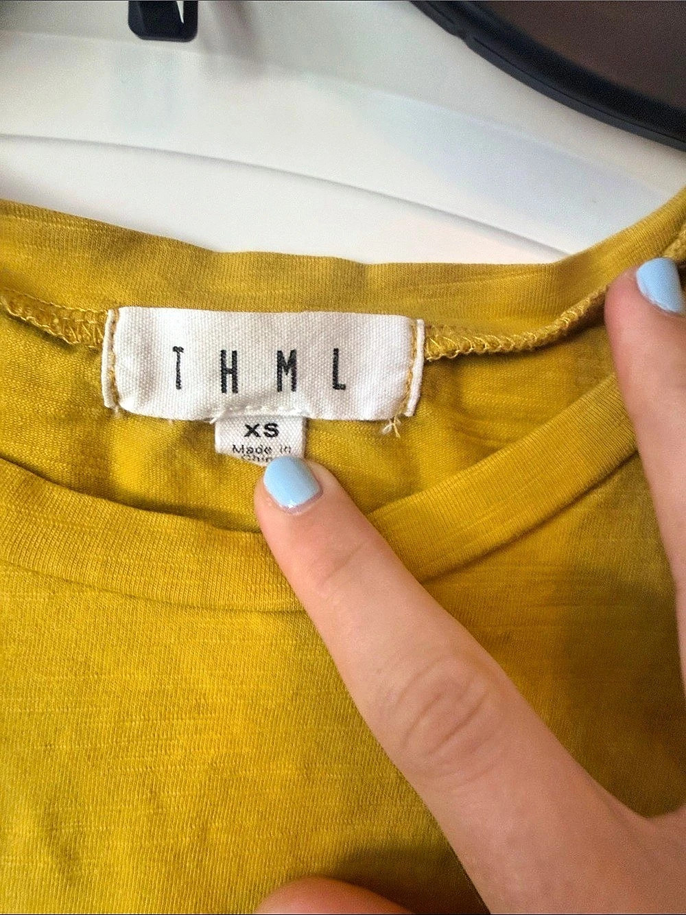 THML Ruffle Shoulder Tank Yellow XS - Picture 6 of 7